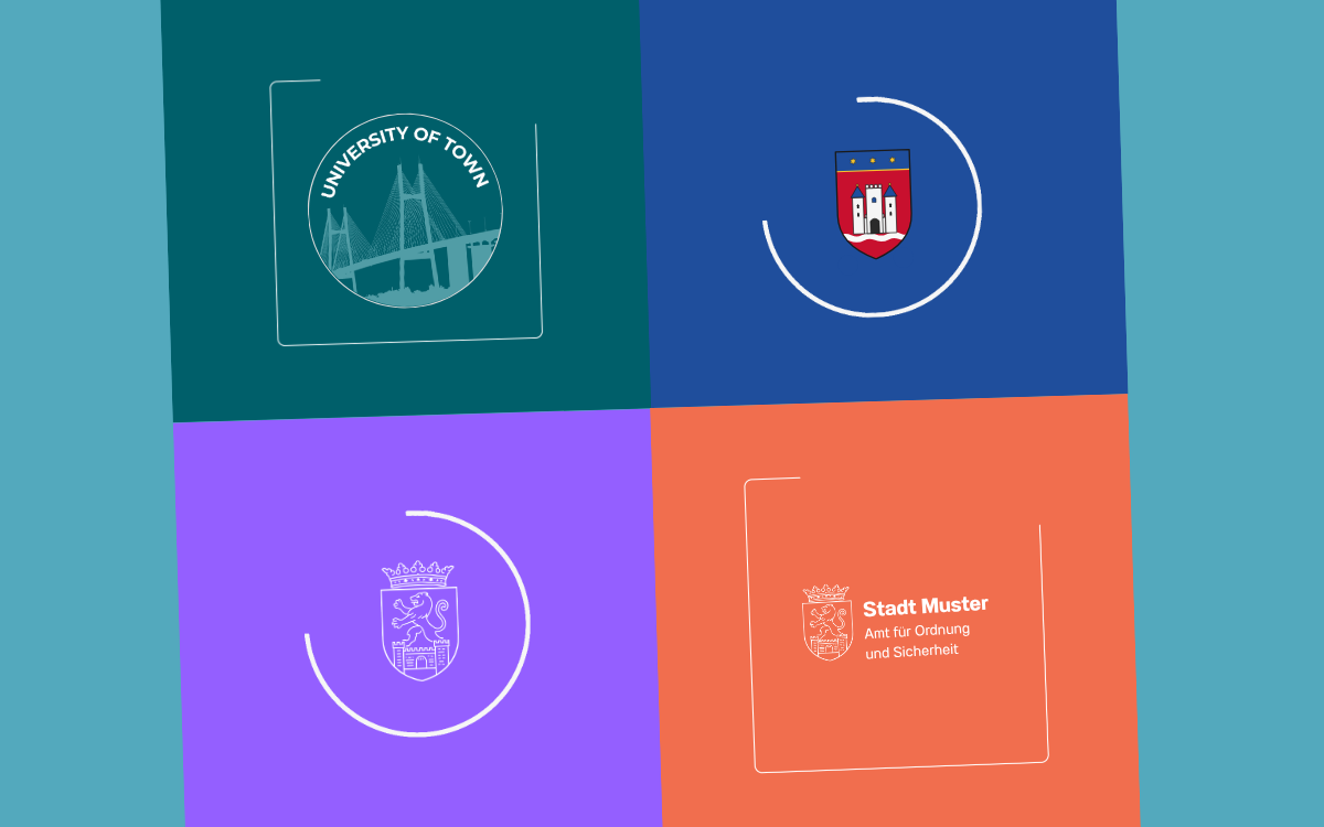 BSCW Startseite mit individuellem Hintergrund und Logo